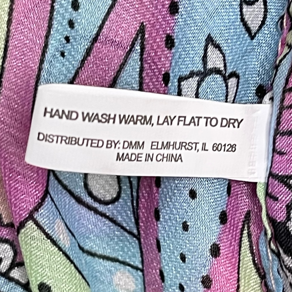 Lavello Chiffon Infinity Scarf Paisley Pastel Pink Lightweight Spring Summer - Picture 7 of 8